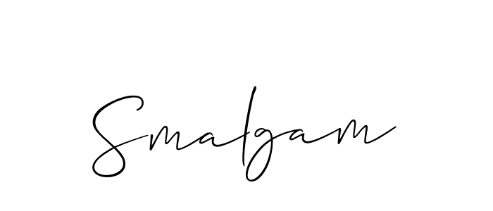 How to make Smalgam name signature. Use Allison_Script style for creating short signs online. This is the latest handwritten sign. Smalgam signature style 2 images and pictures png