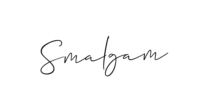 How to make Smalgam name signature. Use Allison_Script style for creating short signs online. This is the latest handwritten sign. Smalgam signature style 2 images and pictures png