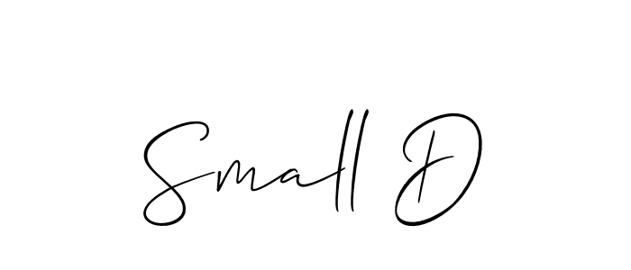 Make a short Small D signature style. Manage your documents anywhere anytime using Allison_Script. Create and add eSignatures, submit forms, share and send files easily. Small D signature style 2 images and pictures png