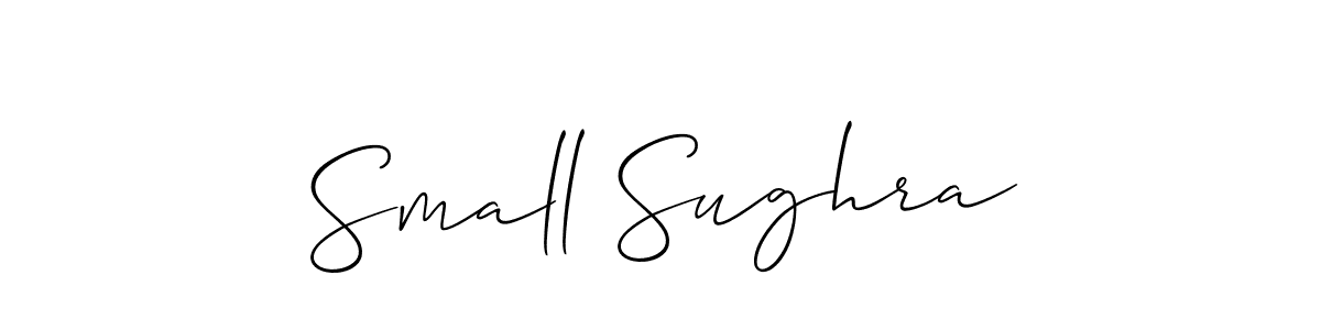 Allison_Script is a professional signature style that is perfect for those who want to add a touch of class to their signature. It is also a great choice for those who want to make their signature more unique. Get Small Sughra name to fancy signature for free. Small Sughra signature style 2 images and pictures png