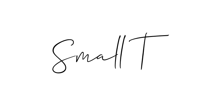 Similarly Allison_Script is the best handwritten signature design. Signature creator online .You can use it as an online autograph creator for name Small T. Small T signature style 2 images and pictures png