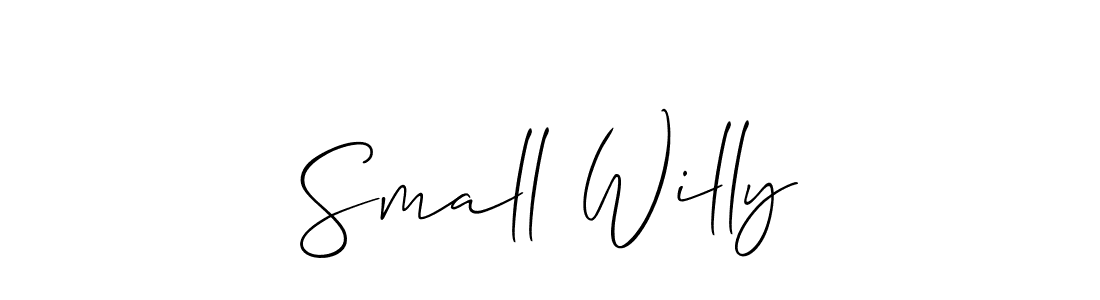 if you are searching for the best signature style for your name Small Willy. so please give up your signature search. here we have designed multiple signature styles  using Allison_Script. Small Willy signature style 2 images and pictures png