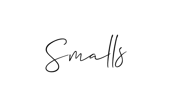 Smalls stylish signature style. Best Handwritten Sign (Allison_Script) for my name. Handwritten Signature Collection Ideas for my name Smalls. Smalls signature style 2 images and pictures png