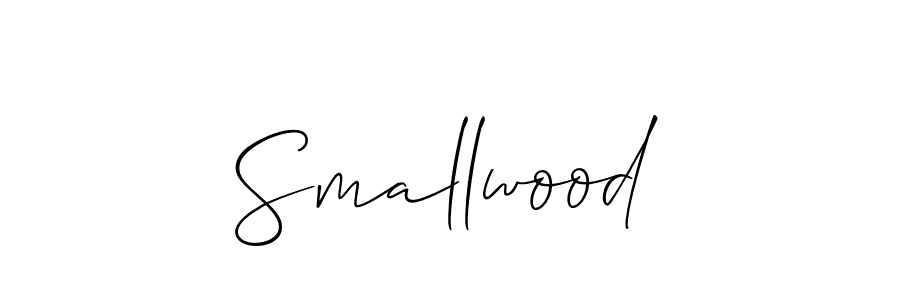 Use a signature maker to create a handwritten signature online. With this signature software, you can design (Allison_Script) your own signature for name Smallwood. Smallwood signature style 2 images and pictures png