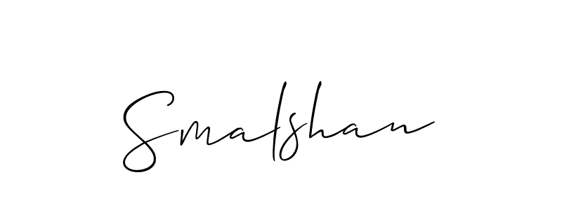 Also we have Smalshan name is the best signature style. Create professional handwritten signature collection using Allison_Script autograph style. Smalshan signature style 2 images and pictures png