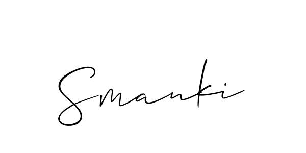 Also we have Smanki name is the best signature style. Create professional handwritten signature collection using Allison_Script autograph style. Smanki signature style 2 images and pictures png