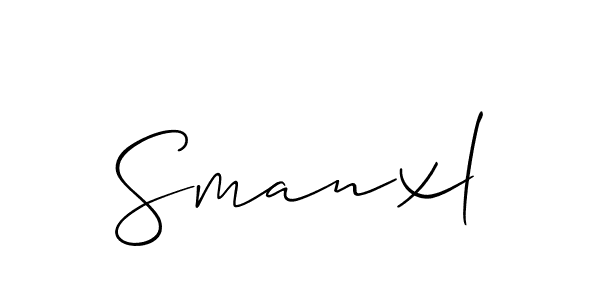 Smanxl stylish signature style. Best Handwritten Sign (Allison_Script) for my name. Handwritten Signature Collection Ideas for my name Smanxl. Smanxl signature style 2 images and pictures png