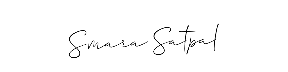Also You can easily find your signature by using the search form. We will create Smara Satpal name handwritten signature images for you free of cost using Allison_Script sign style. Smara Satpal signature style 2 images and pictures png