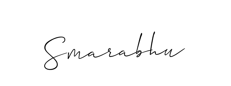 How to make Smarabhu signature? Allison_Script is a professional autograph style. Create handwritten signature for Smarabhu name. Smarabhu signature style 2 images and pictures png