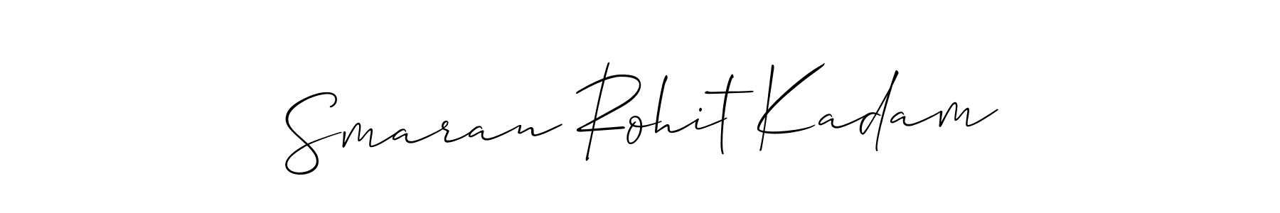 Create a beautiful signature design for name Smaran Rohit Kadam. With this signature (Allison_Script) fonts, you can make a handwritten signature for free. Smaran Rohit Kadam signature style 2 images and pictures png
