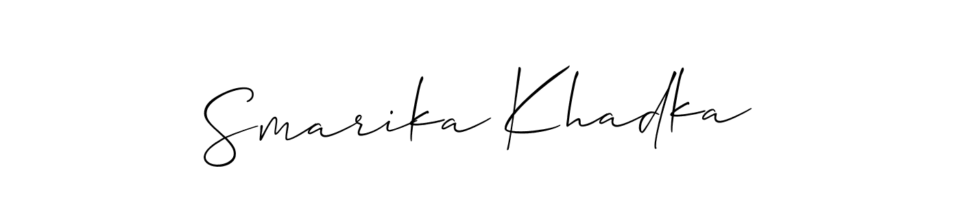 Here are the top 10 professional signature styles for the name Smarika Khadka. These are the best autograph styles you can use for your name. Smarika Khadka signature style 2 images and pictures png