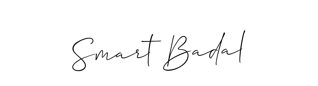 Make a beautiful signature design for name Smart Badal. With this signature (Allison_Script) style, you can create a handwritten signature for free. Smart Badal signature style 2 images and pictures png