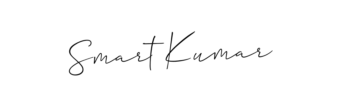 Use a signature maker to create a handwritten signature online. With this signature software, you can design (Allison_Script) your own signature for name Smart Kumar. Smart Kumar signature style 2 images and pictures png