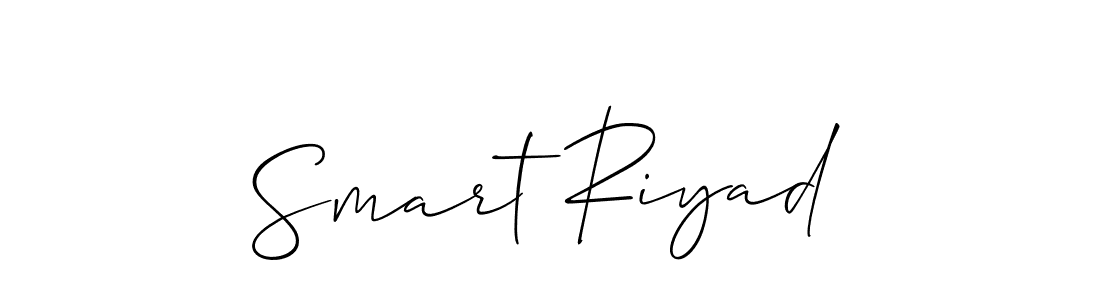 It looks lik you need a new signature style for name Smart Riyad. Design unique handwritten (Allison_Script) signature with our free signature maker in just a few clicks. Smart Riyad signature style 2 images and pictures png