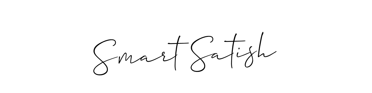 How to make Smart Satish name signature. Use Allison_Script style for creating short signs online. This is the latest handwritten sign. Smart Satish signature style 2 images and pictures png