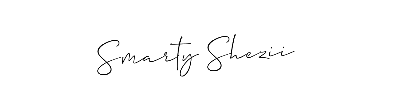 How to make Smarty Shezii signature? Allison_Script is a professional autograph style. Create handwritten signature for Smarty Shezii name. Smarty Shezii signature style 2 images and pictures png