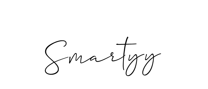 Make a beautiful signature design for name Smartyy. With this signature (Allison_Script) style, you can create a handwritten signature for free. Smartyy signature style 2 images and pictures png