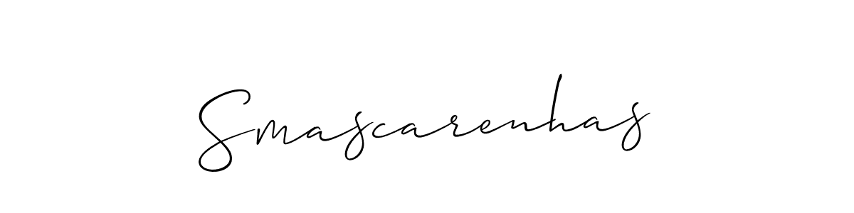 if you are searching for the best signature style for your name Smascarenhas. so please give up your signature search. here we have designed multiple signature styles  using Allison_Script. Smascarenhas signature style 2 images and pictures png