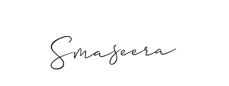 Once you've used our free online signature maker to create your best signature Allison_Script style, it's time to enjoy all of the benefits that Smaseera name signing documents. Smaseera signature style 2 images and pictures png