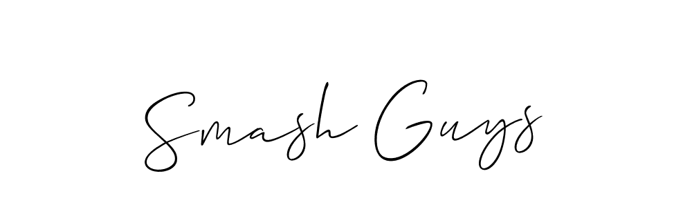 Design your own signature with our free online signature maker. With this signature software, you can create a handwritten (Allison_Script) signature for name Smash Guys. Smash Guys signature style 2 images and pictures png