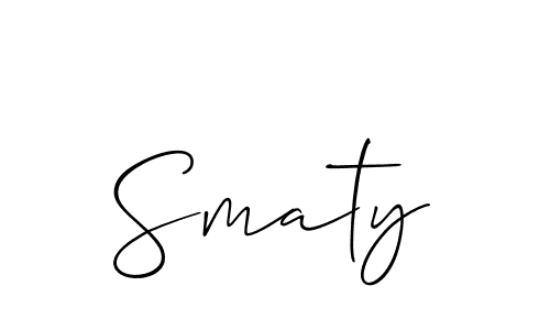 Similarly Allison_Script is the best handwritten signature design. Signature creator online .You can use it as an online autograph creator for name Smaty. Smaty signature style 2 images and pictures png