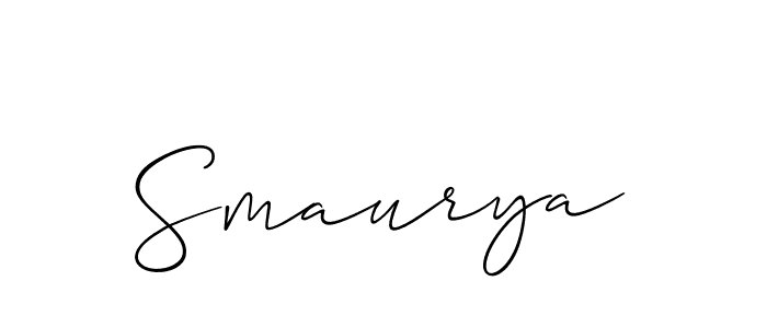 Allison_Script is a professional signature style that is perfect for those who want to add a touch of class to their signature. It is also a great choice for those who want to make their signature more unique. Get Smaurya name to fancy signature for free. Smaurya signature style 2 images and pictures png