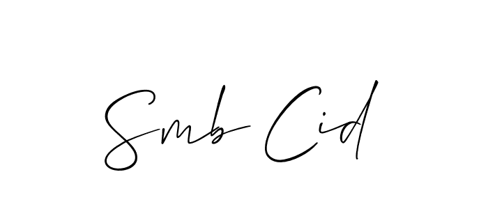Design your own signature with our free online signature maker. With this signature software, you can create a handwritten (Allison_Script) signature for name Smb Cid. Smb Cid signature style 2 images and pictures png