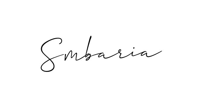How to make Smbaria signature? Allison_Script is a professional autograph style. Create handwritten signature for Smbaria name. Smbaria signature style 2 images and pictures png
