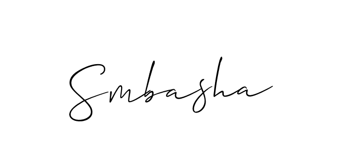 How to make Smbasha signature? Allison_Script is a professional autograph style. Create handwritten signature for Smbasha name. Smbasha signature style 2 images and pictures png