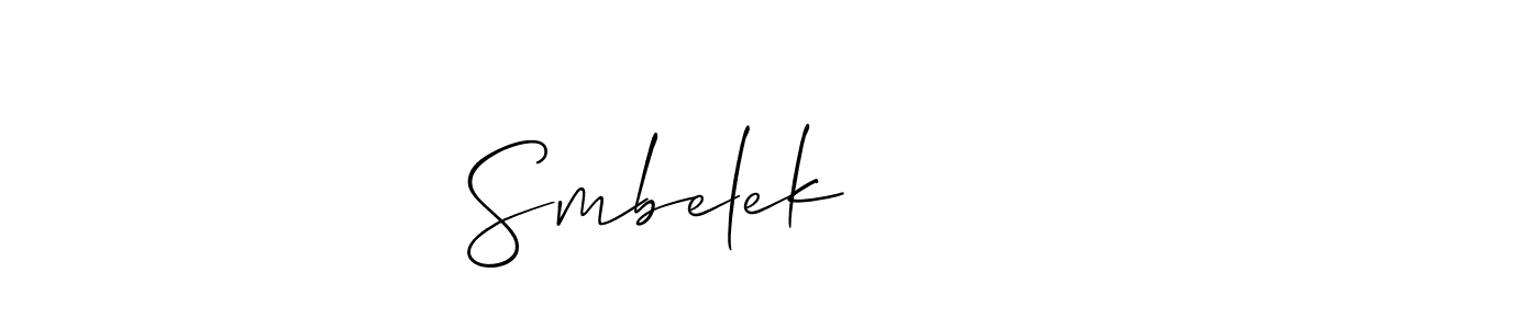 Once you've used our free online signature maker to create your best signature Allison_Script style, it's time to enjoy all of the benefits that Smbelek        name signing documents. Smbelek        signature style 2 images and pictures png