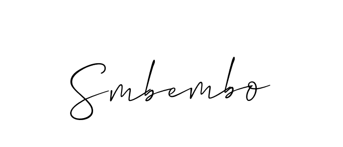 Use a signature maker to create a handwritten signature online. With this signature software, you can design (Allison_Script) your own signature for name Smbembo. Smbembo signature style 2 images and pictures png