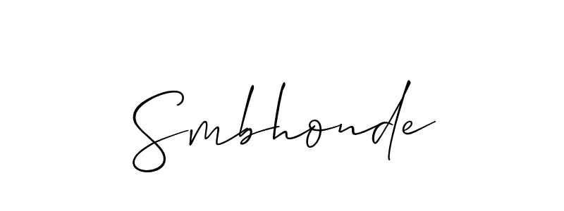 Also You can easily find your signature by using the search form. We will create Smbhonde name handwritten signature images for you free of cost using Allison_Script sign style. Smbhonde signature style 2 images and pictures png