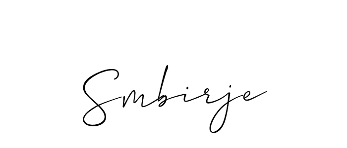 How to make Smbirje name signature. Use Allison_Script style for creating short signs online. This is the latest handwritten sign. Smbirje signature style 2 images and pictures png
