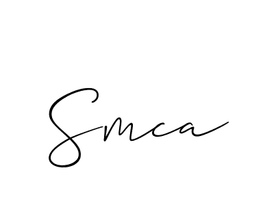 Create a beautiful signature design for name Smca. With this signature (Allison_Script) fonts, you can make a handwritten signature for free. Smca signature style 2 images and pictures png