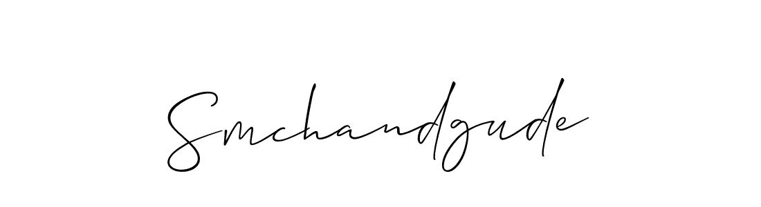 Use a signature maker to create a handwritten signature online. With this signature software, you can design (Allison_Script) your own signature for name Smchandgude. Smchandgude signature style 2 images and pictures png