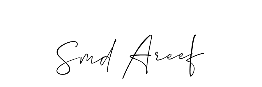 How to make Smd Areef signature? Allison_Script is a professional autograph style. Create handwritten signature for Smd Areef name. Smd Areef signature style 2 images and pictures png