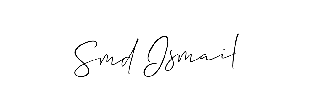 You should practise on your own different ways (Allison_Script) to write your name (Smd Ismail) in signature. don't let someone else do it for you. Smd Ismail signature style 2 images and pictures png