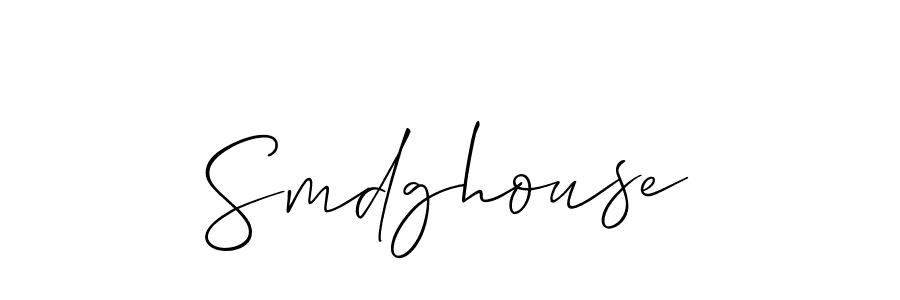 Use a signature maker to create a handwritten signature online. With this signature software, you can design (Allison_Script) your own signature for name Smdghouse. Smdghouse signature style 2 images and pictures png