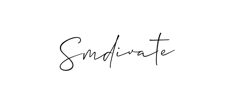 You should practise on your own different ways (Allison_Script) to write your name (Smdivate) in signature. don't let someone else do it for you. Smdivate signature style 2 images and pictures png