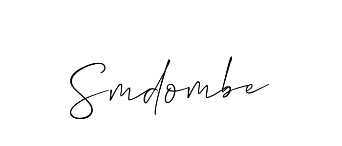 Create a beautiful signature design for name Smdombe. With this signature (Allison_Script) fonts, you can make a handwritten signature for free. Smdombe signature style 2 images and pictures png
