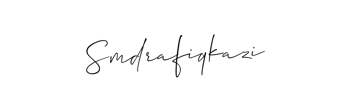 You can use this online signature creator to create a handwritten signature for the name Smdrafiqkazi. This is the best online autograph maker. Smdrafiqkazi signature style 2 images and pictures png