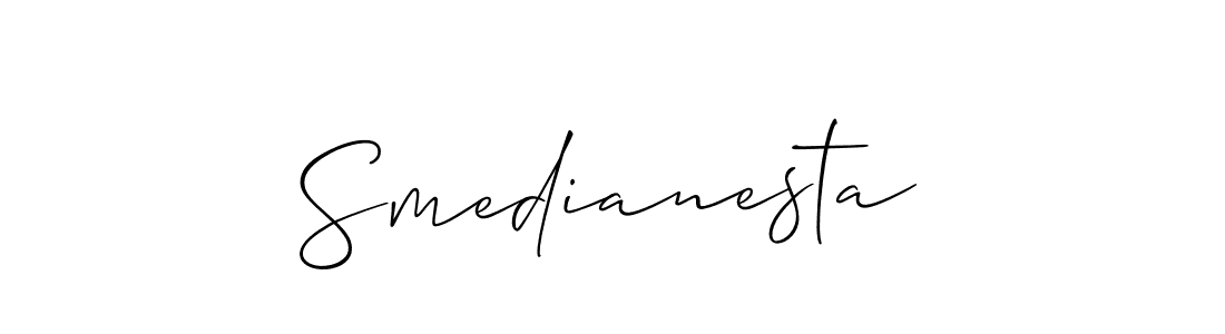 Similarly Allison_Script is the best handwritten signature design. Signature creator online .You can use it as an online autograph creator for name Smedianesta. Smedianesta signature style 2 images and pictures png