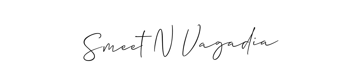 Make a beautiful signature design for name Smeet N Vagadia. Use this online signature maker to create a handwritten signature for free. Smeet N Vagadia signature style 2 images and pictures png