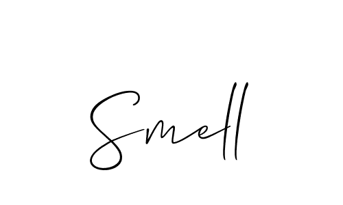 Create a beautiful signature design for name Smell. With this signature (Allison_Script) fonts, you can make a handwritten signature for free. Smell signature style 2 images and pictures png