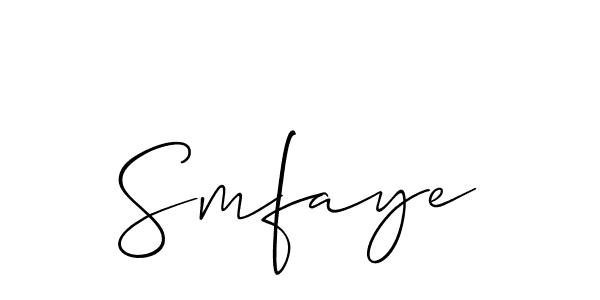 It looks lik you need a new signature style for name Smfaye. Design unique handwritten (Allison_Script) signature with our free signature maker in just a few clicks. Smfaye signature style 2 images and pictures png