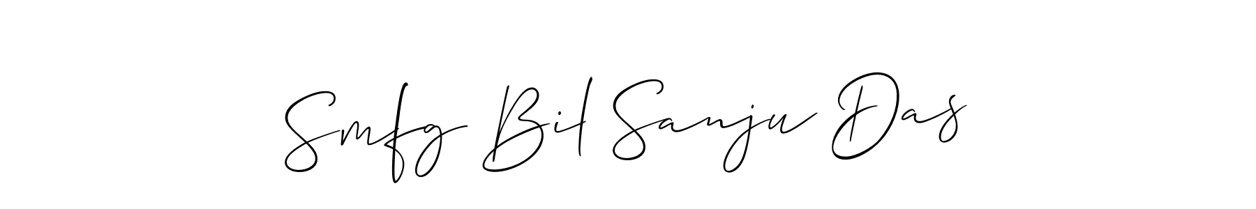 Make a short Smfg Bil Sanju Das signature style. Manage your documents anywhere anytime using Allison_Script. Create and add eSignatures, submit forms, share and send files easily. Smfg Bil Sanju Das signature style 2 images and pictures png