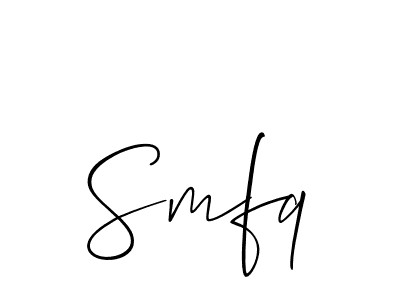 You should practise on your own different ways (Allison_Script) to write your name (Smfq) in signature. don't let someone else do it for you. Smfq signature style 2 images and pictures png