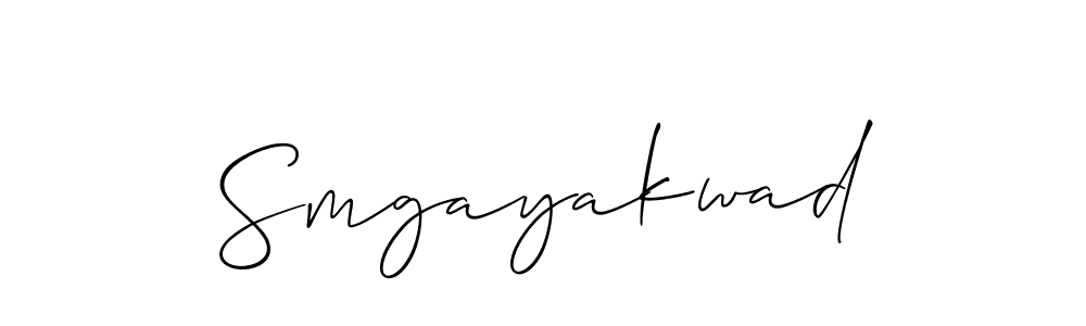 Smgayakwad stylish signature style. Best Handwritten Sign (Allison_Script) for my name. Handwritten Signature Collection Ideas for my name Smgayakwad. Smgayakwad signature style 2 images and pictures png