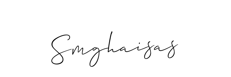 Design your own signature with our free online signature maker. With this signature software, you can create a handwritten (Allison_Script) signature for name Smghaisas. Smghaisas signature style 2 images and pictures png