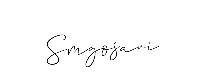 The best way (Allison_Script) to make a short signature is to pick only two or three words in your name. The name Smgosavi include a total of six letters. For converting this name. Smgosavi signature style 2 images and pictures png